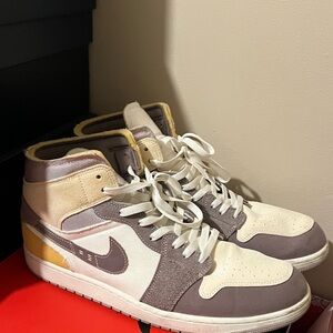 Jordan Athletic Shoes in Cream and Brown